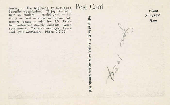 Green Acres Motel - Vintage Postcard (newer photo)